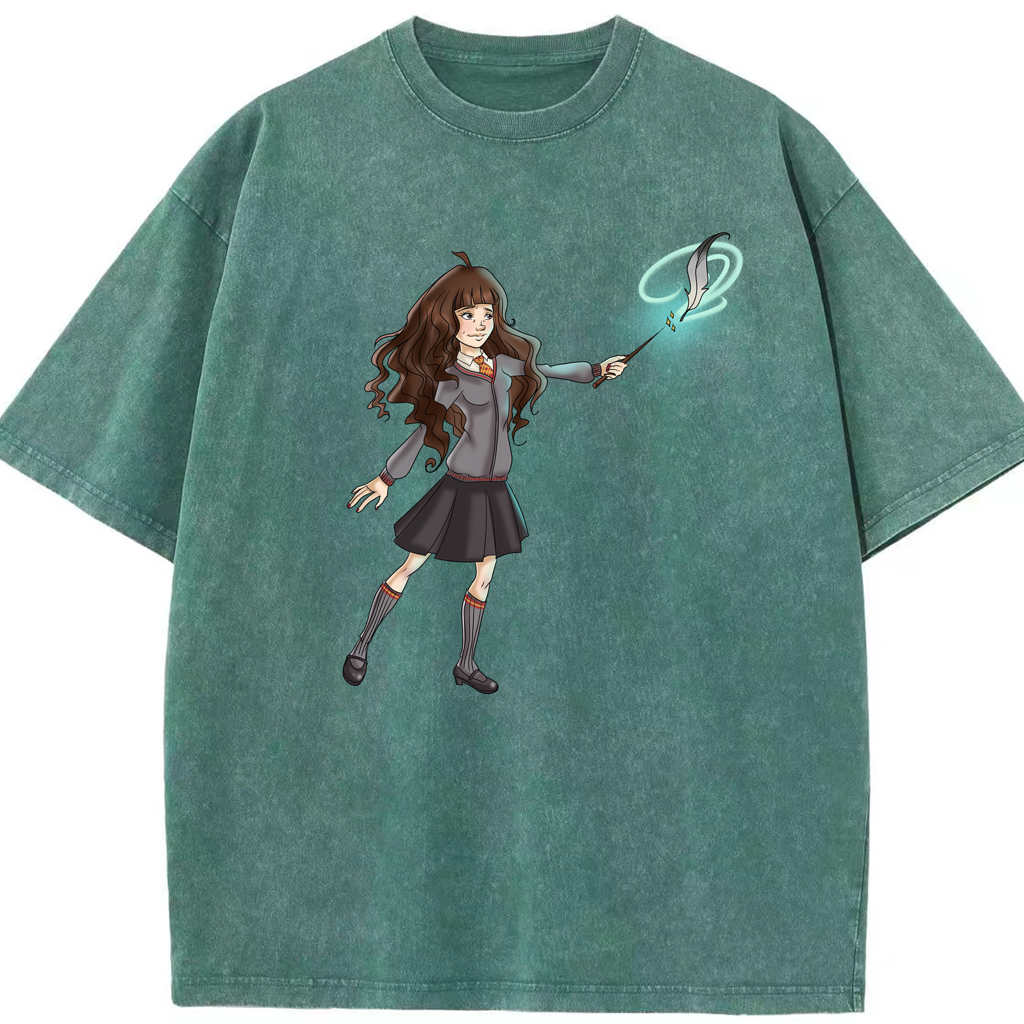 （画像用） Harry Potter ハリー・ポッターシリーズ 綿100% ヴィンテージ風 半袖Tシャツ（フロントプリント）